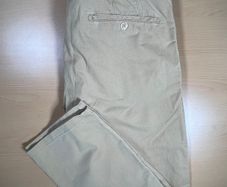 Meyer Mens New York Trousers Beige Chinos Modern Cotton Straight Leg W35 L28