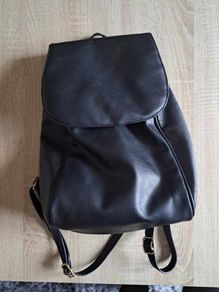 Oasis black eco ladies leather large  backpack Postage included