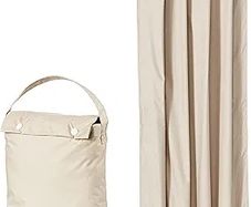 Portable Blackout Window Curtain Blind with Suction Cups - 198 x 127 cm, 1-Pack, Beige