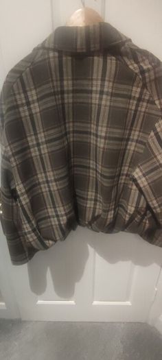 check bomber jacket