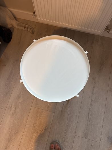 Small white table