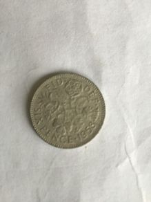1958 British sixpence