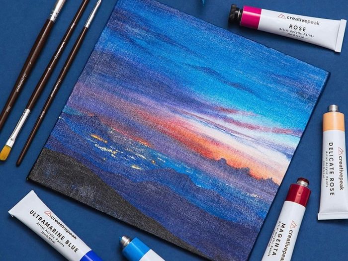 Blank Canvas Panels 20x20cm (8x8 inch) - 10x Square Boards, Primed, Stretched, Acid-Free & 100% Cotton - Professional Art Supplies - Perfect for Acrylic, Oil, Gouache Painting And Pouring (FREE POSTAGE)