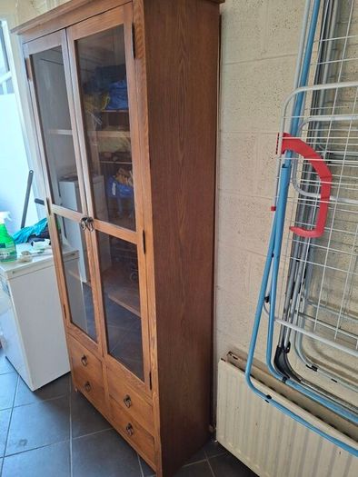 Solid Wood Display Cabinet