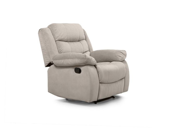 Single Chair Fabric Recliner Sofa  Brown