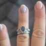 Sapphire Engagement ring and wedding band Image 2