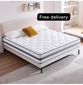 King Mattress, Hybrid Memory Foam and Spring, Medium Firm Zonal Support