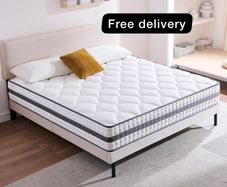Double Mattress, Hybrid Memory Foam and Spring Mattress, Medium Firm, 135x190x22cm