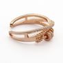 Rose Gold Tone 925 Sterling Silver CZ Fidget Ring Image 6