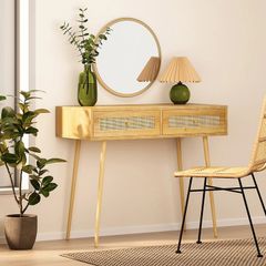Gorgeous rattan dressing table with drawers