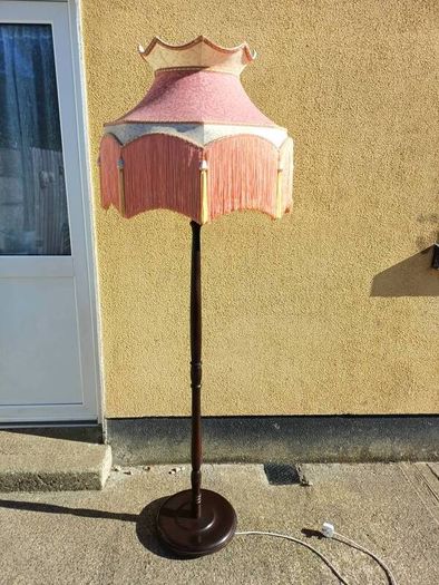 1940/50s Mahogany Floor Lamp