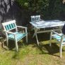 garden table and four chairs Image 6