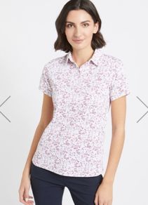 BNWT - Padraig Harrington Golf Floral Printed Polo Shirt / UPF50 Sun protection