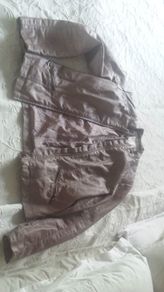 TAUPE Leather Look Bomber Jacket