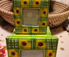 Vintage wooden frames set of 2. in paper Mache box made in India..