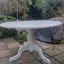 Extending Solid Wood Dining Table & 8 Matching Upholstered Chairs Image 10