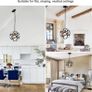Pendant Light Industrial Globe Farmhouse Lighting Vintage Chandelier Spherical Hanging Ceiling Fixture for Kitchen Island Dining Table E27 Black 1 Light Image 6