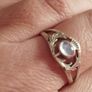 Vintage 925 sterling silver ring with moonstone. Image 3