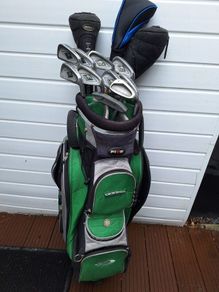 Golf clubs,  full set and bag.