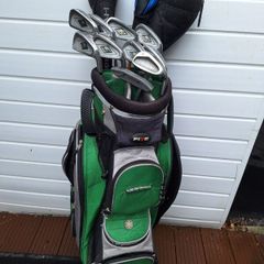 Golf clubs,  full set and bag.