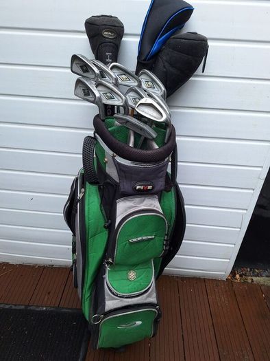 Golf clubs,  full set and bag.