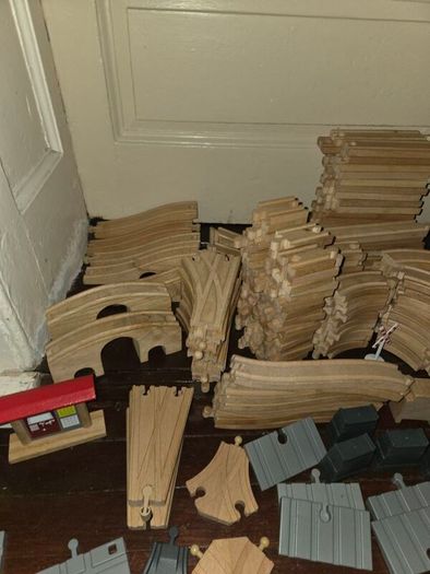 550+ Piece Train Set - Tracks, Vehicles, People, Buildings, Signs