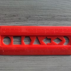 Mini ruler with shapes