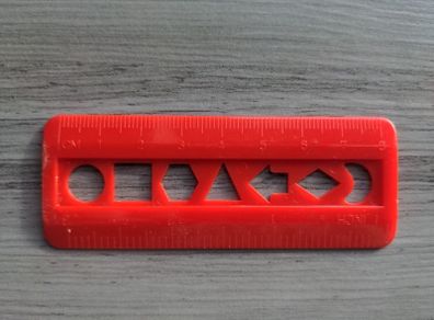 Mini ruler with shapes