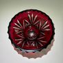 Vintage Bohemian Ruby Cut-to-Clear Lead Crystal Small Bowl / Salt Cellar Image 2