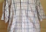 XXL White Blue Checked Shirt