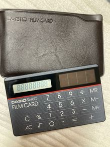 Vintage Casio Calculator SL-760 BK Solar Film Card