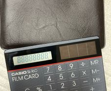 Vintage Casio Calculator SL-760 BK Solar Film Card