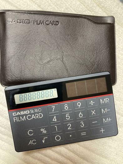 Vintage Casio Calculator SL-760 BK Solar Film Card