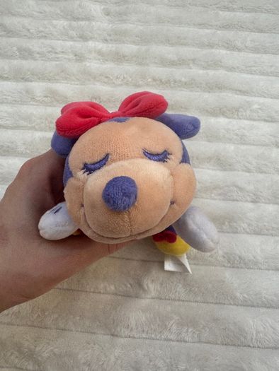 Disney Sleeping Minnie Mouse Mini Cuddleez approx. 6" Plush Used Please see photos