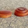 Rear Antique Watchmaker's Oil Well Pot. Turned Wood with Agate Stone Image 8