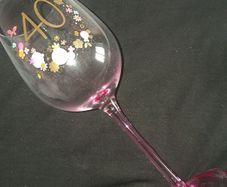 40th Birthday Wine Glass