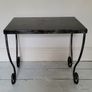 Wrought iron scroll leg side table Image 2