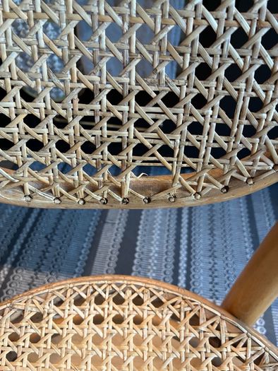 Set of 4 vintage Thonet bentwood cane bistro chairs