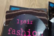 Women's Cotton Tights Brand New Brown Stripes