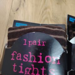 Women's Cotton Tights Brand New Brown Stripes