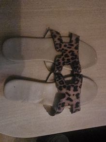 Leopard Print Flat Sandals