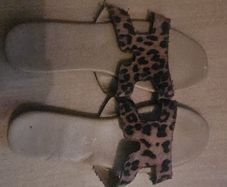 Leopard Print Flat Sandals