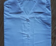 Girls Short Sleeve Revere Collar Shirt. Age 10-11