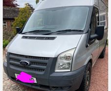 Silver 2012 Transit for breaking