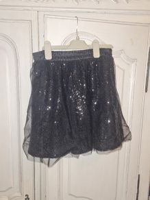 Girls Black Sparkly Skirt