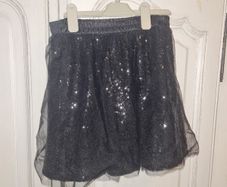 Girls Black Sparkly Skirt