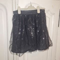 Girls Black Sparkly Skirt
