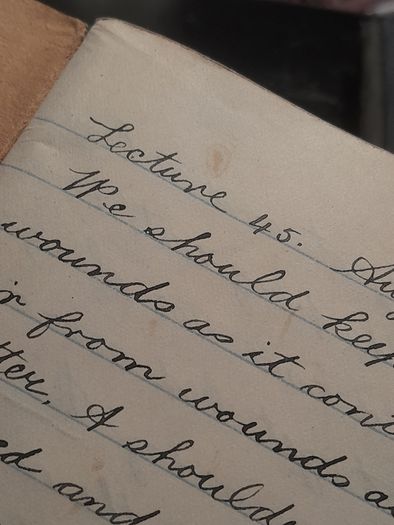 two hand written books