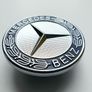 Mercedes - Benz 57mm BLUE side Flat Bonnet Badge Emblem A2048170616 Image 4