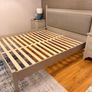 Magnificent Extremely Solid Grey Fabric Wooden 6Ft SuperKing Bed Frame - Can Organise Delivery Image 3